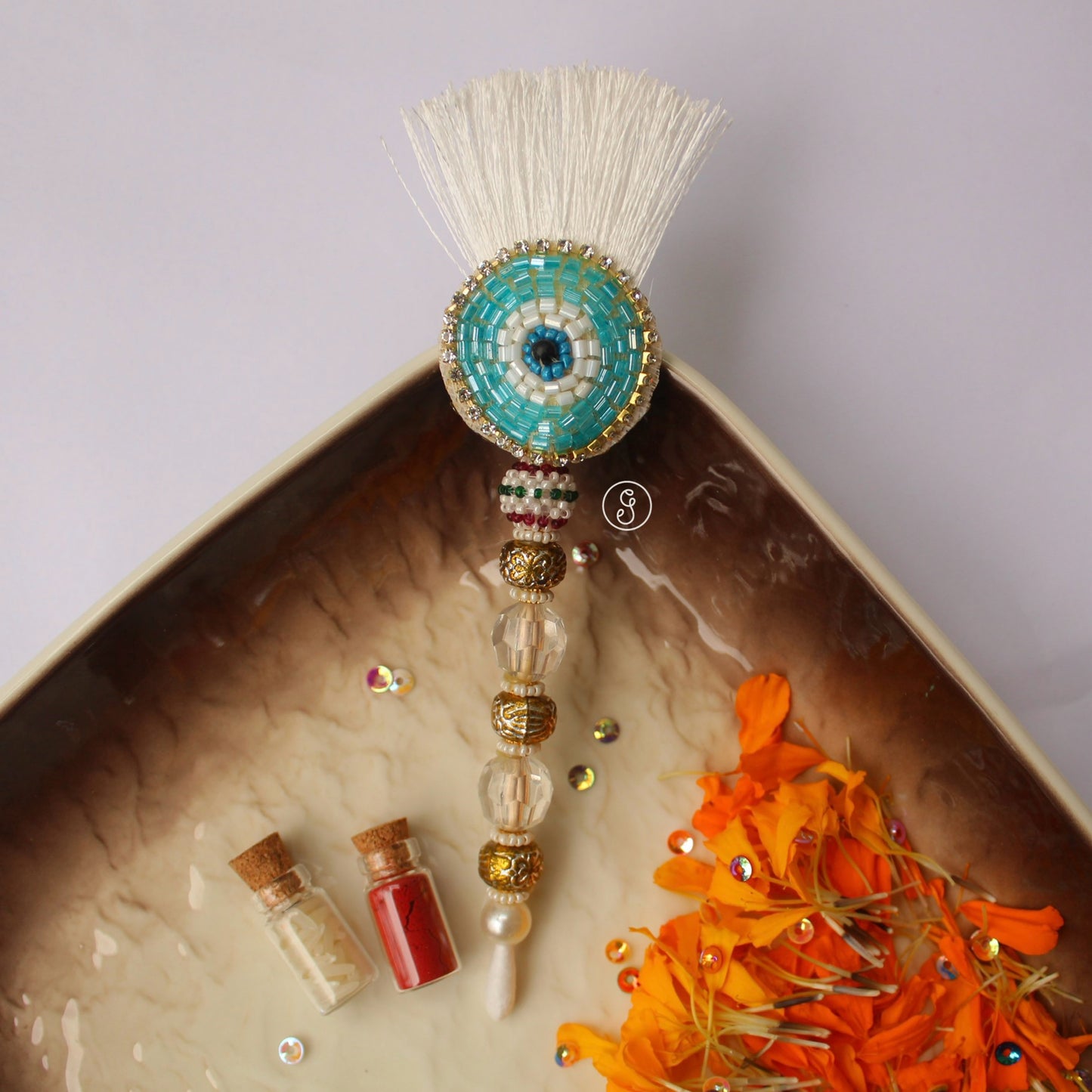 Aesthetic Pink Evil Eye Tilak Stick (5.5 inches)