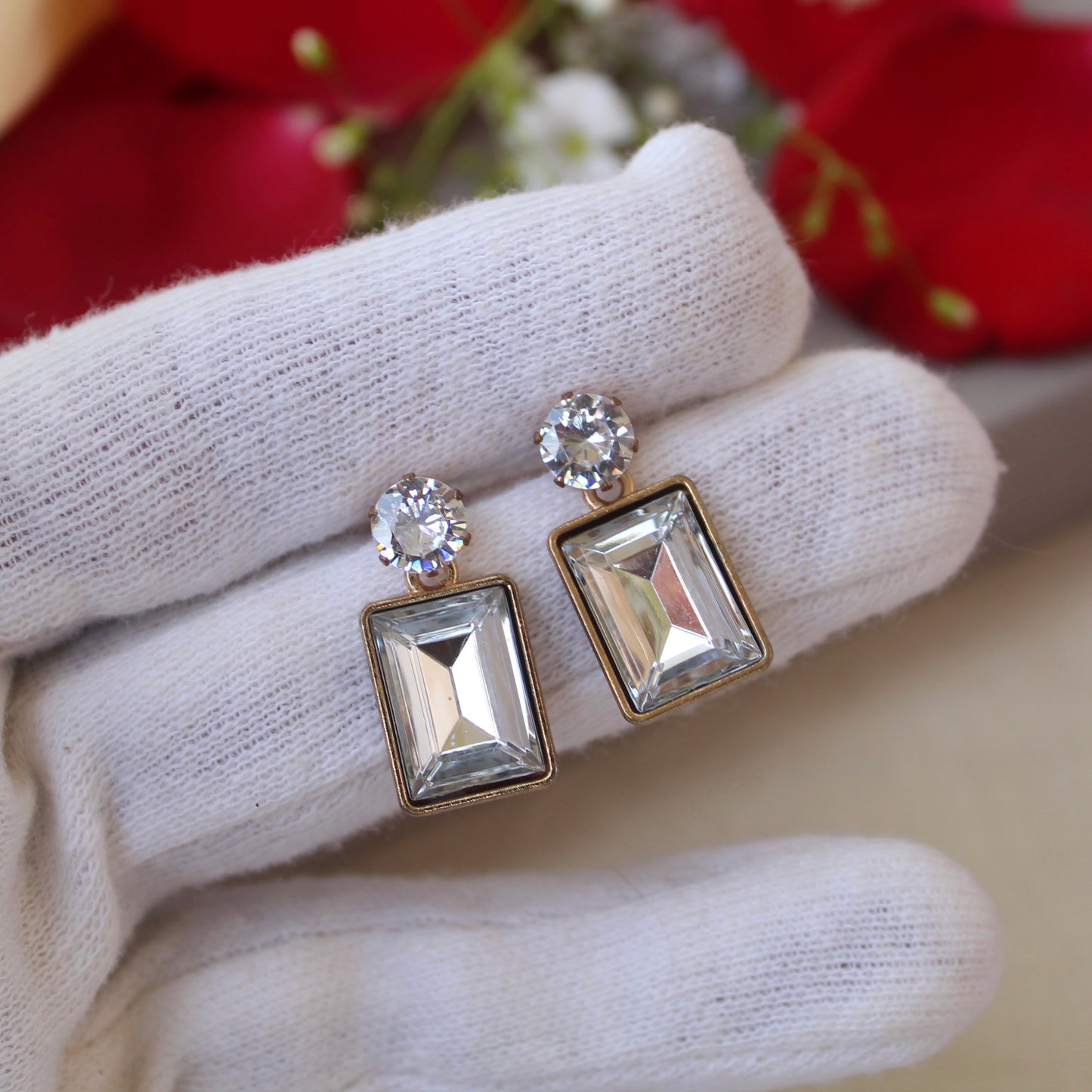 Pretty Mini Diamond Stone Studded Earrings