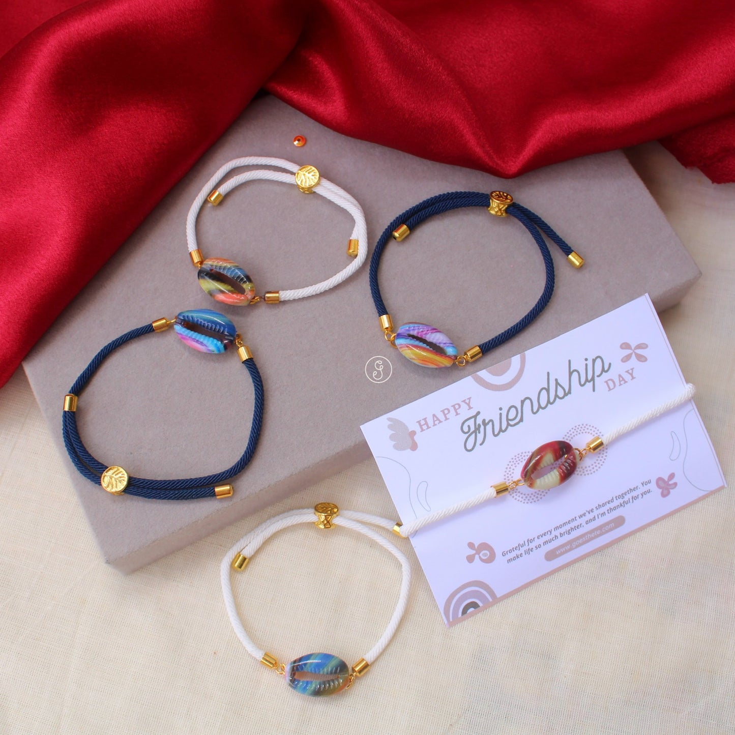 Unisex Shell Pendant Adjustable Bracelet