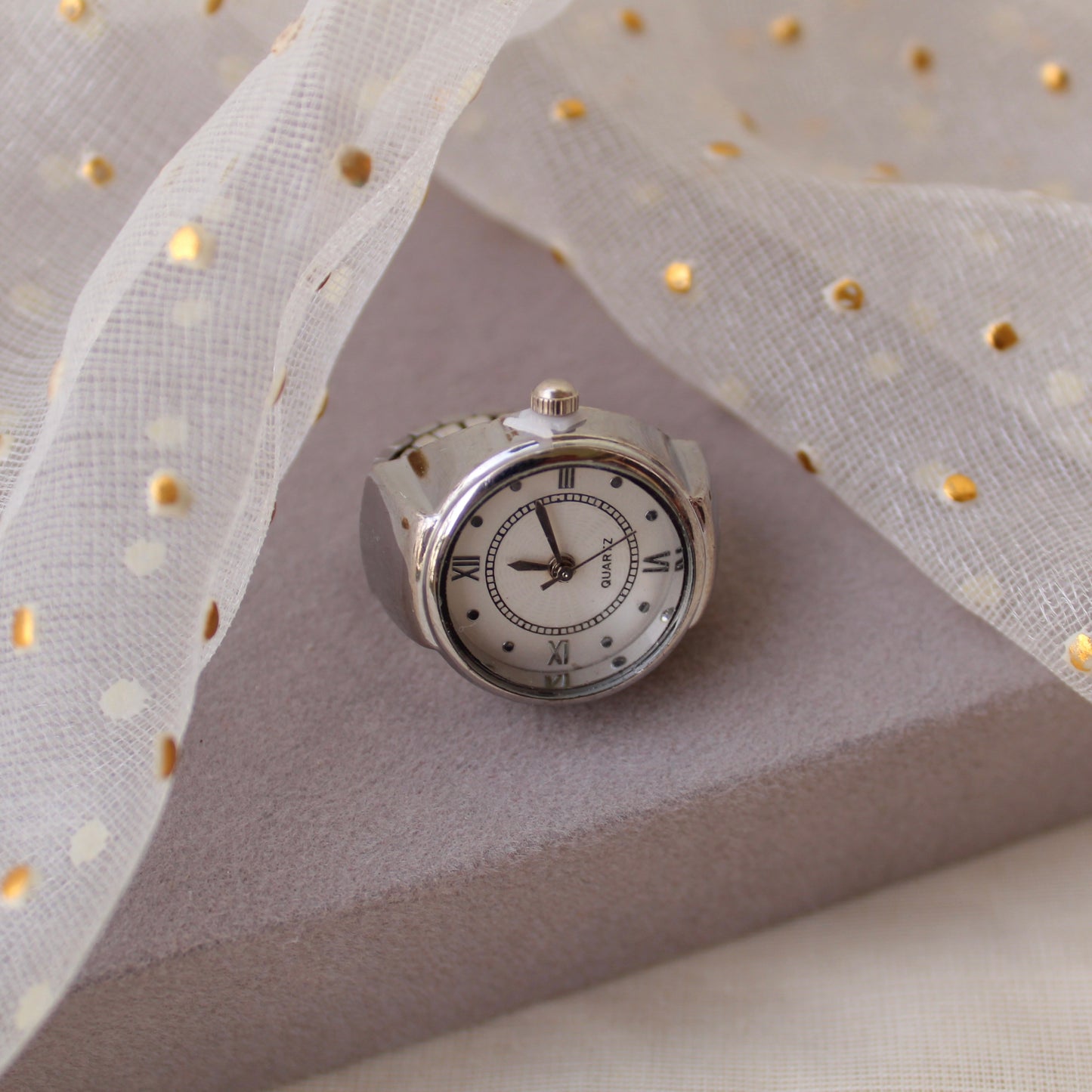 Super Stylish Silver Finger Ring Watch