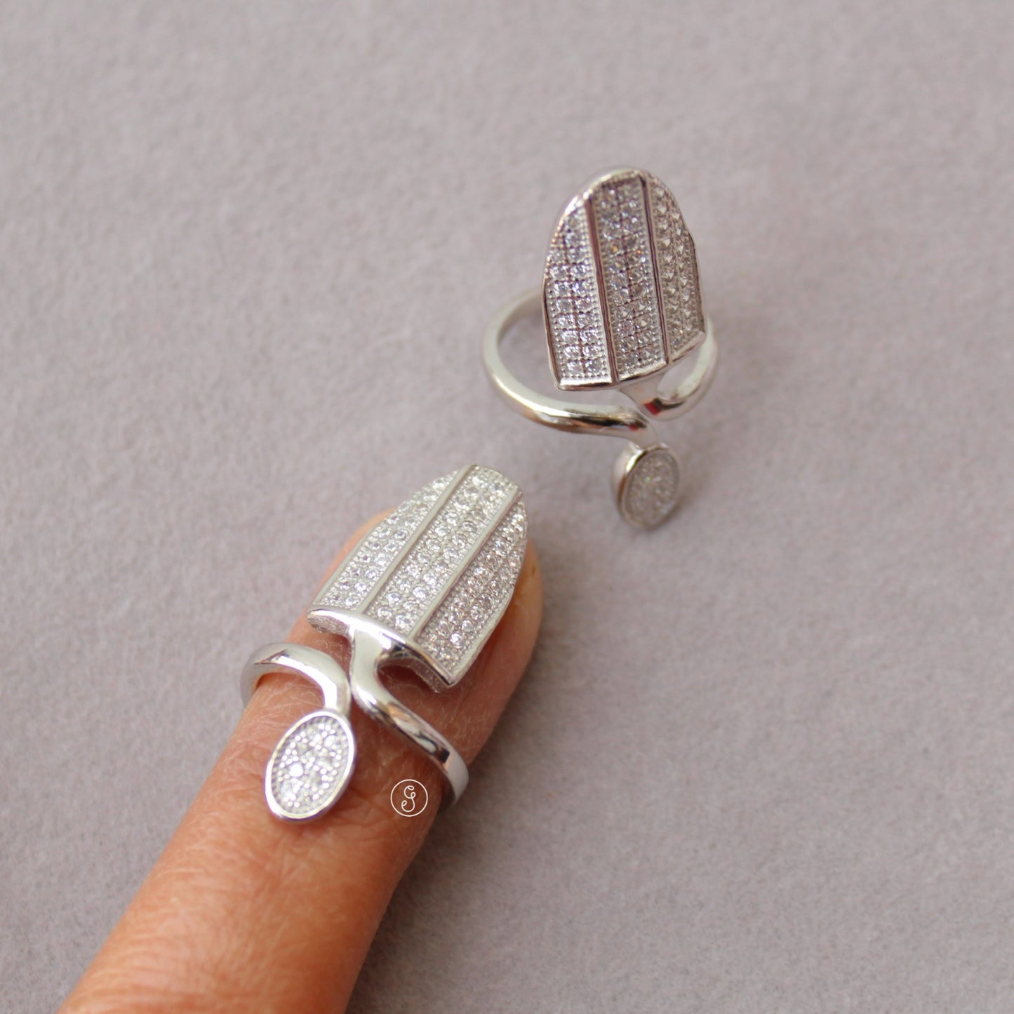 92.5 Pure Silver Unique Pair of Nail Accessory