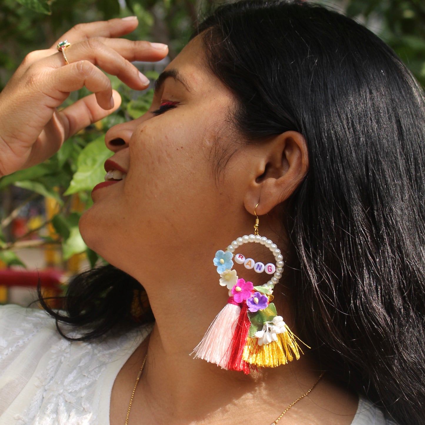 Charming ‘Rang’ Earrings With Beautiful Tassels