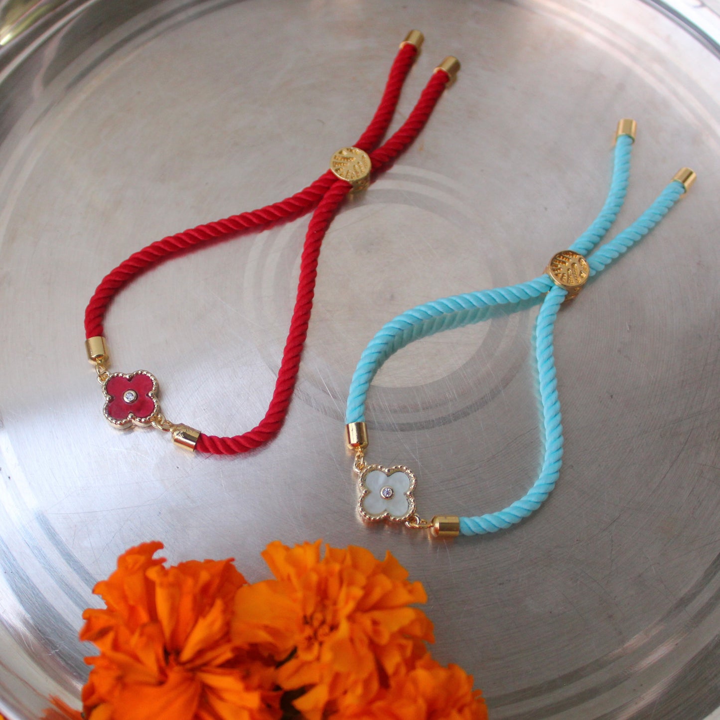 Mother-of-Pearls Charm Adjustable Bracelet