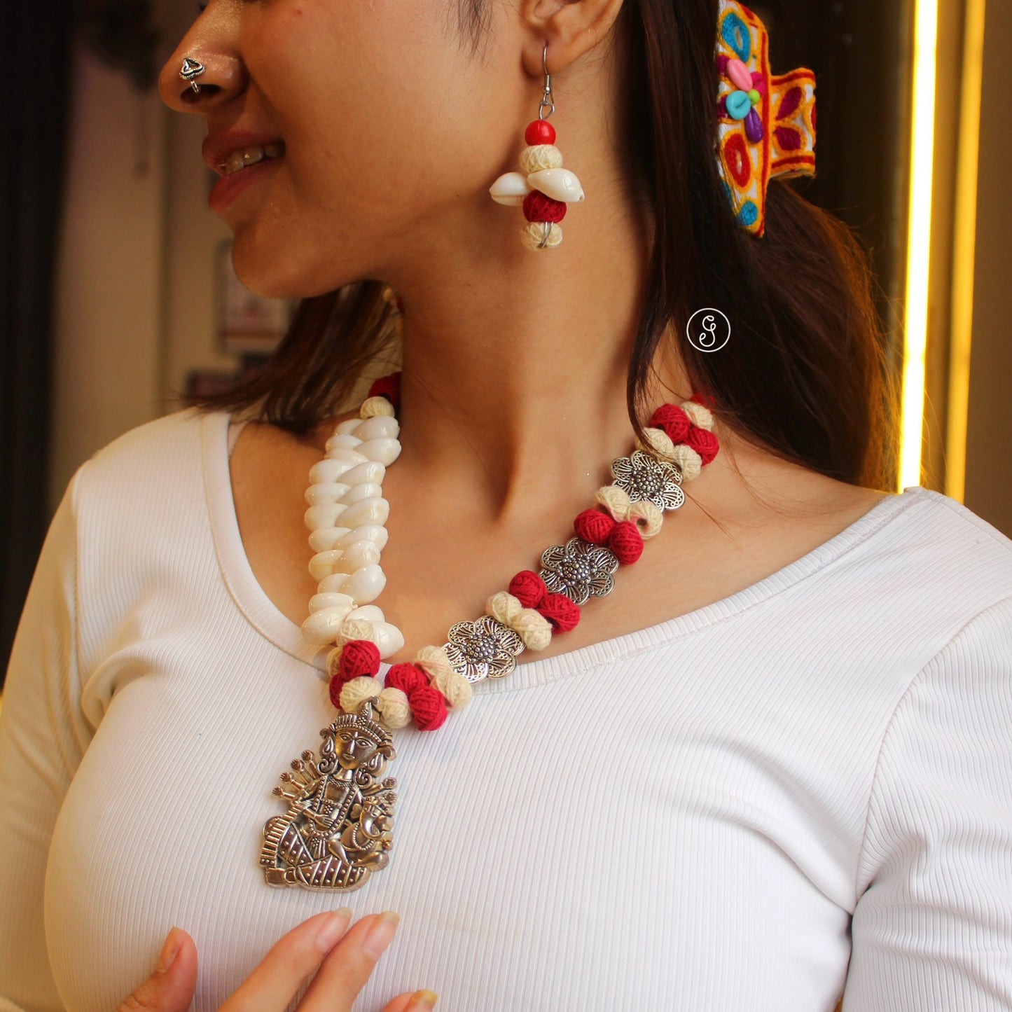 Exclusive Handcrafted Goddess Durga Motif Set