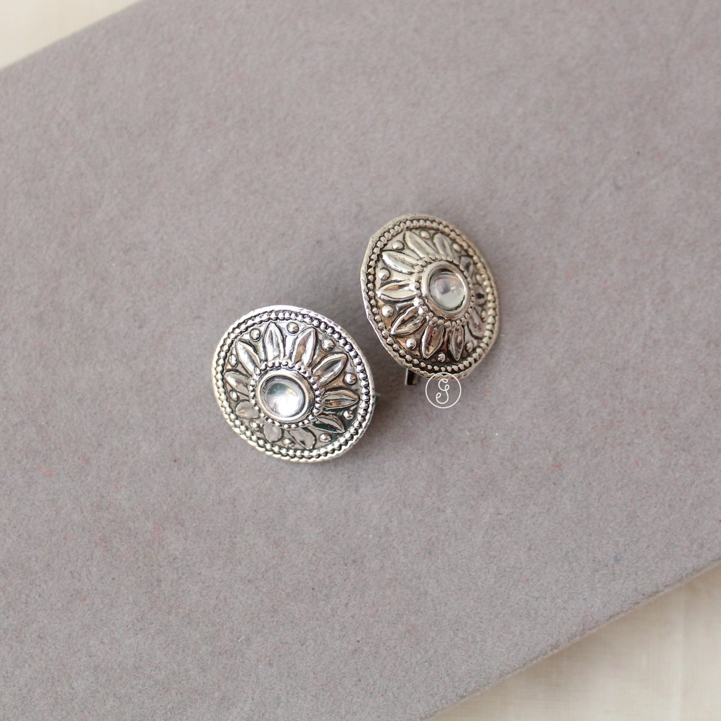 Oxidised Silver Ear Top Bugatti/Bugadi