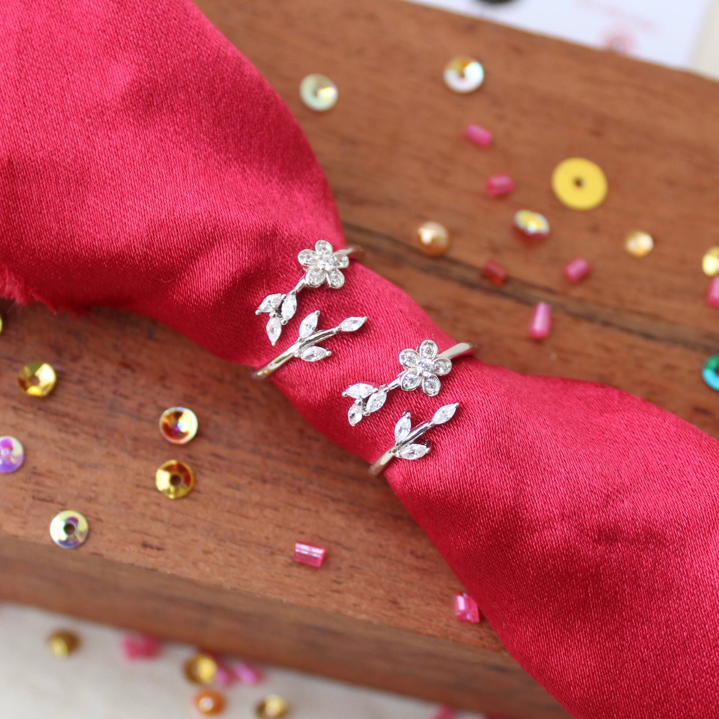 92.5 Pure Silver Adjustable Toe Cum Finger Rings