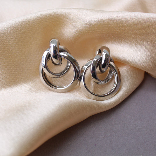 Stunning Silver Stainless Steel Studs