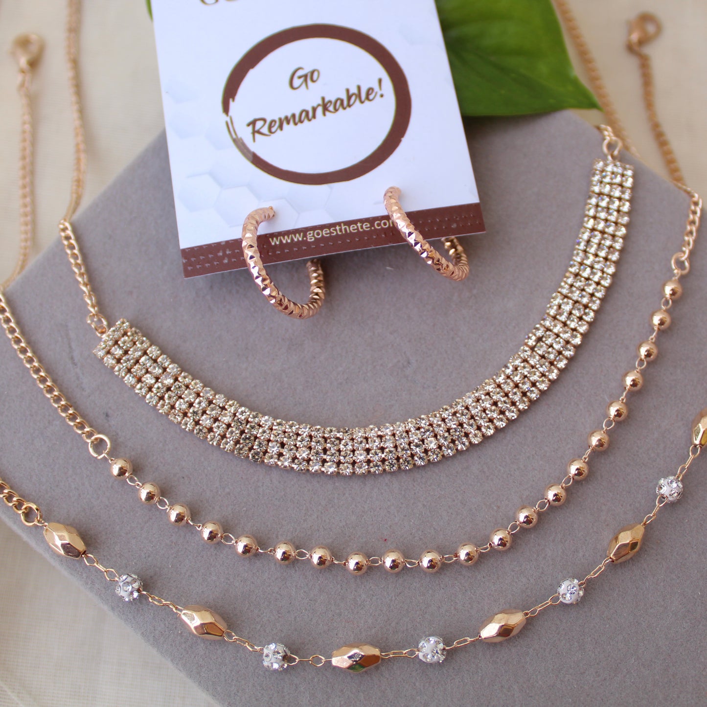 Set of 3 Stunning Chains With FREE Matching Earrings