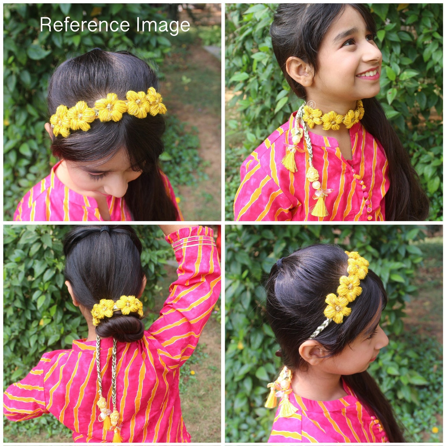 Handcrafted Red Crochet Floral Multi-Way Accessory