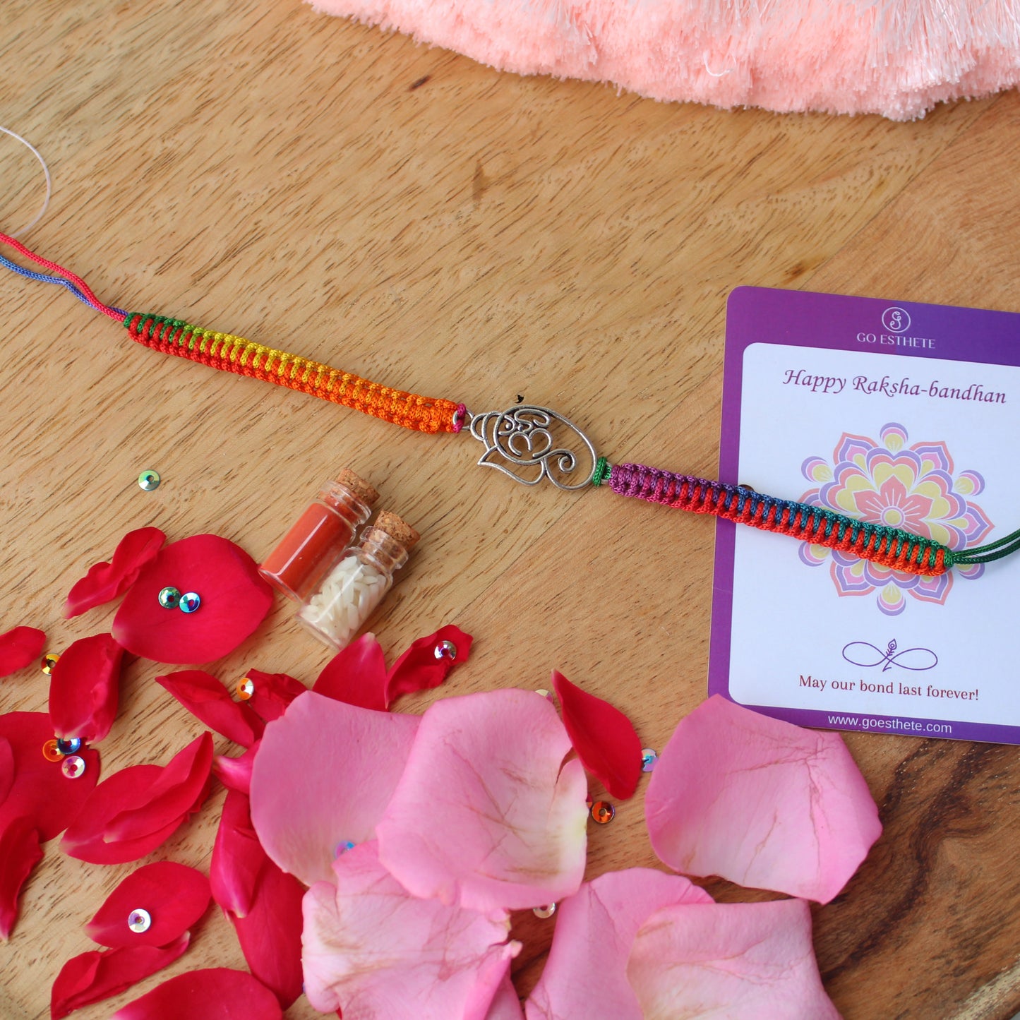 92.5 Pure Silver Om Ganesha Rakhi