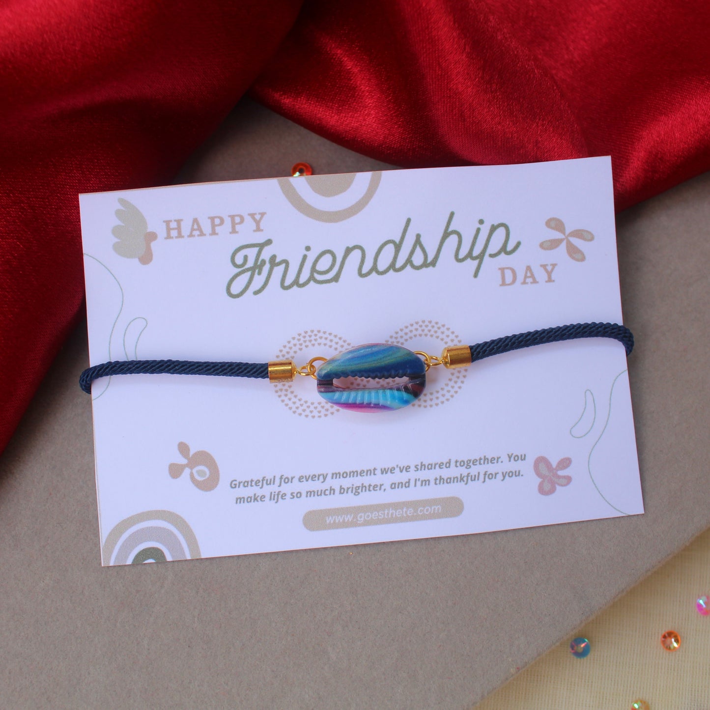 Unisex Shell Pendant Adjustable Bracelet