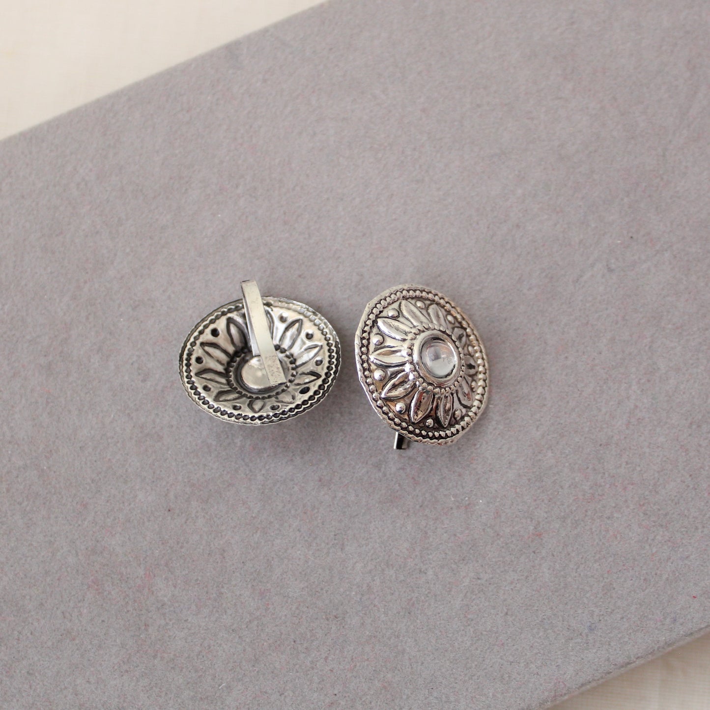 Oxidised Silver Ear Top Bugatti/Bugadi