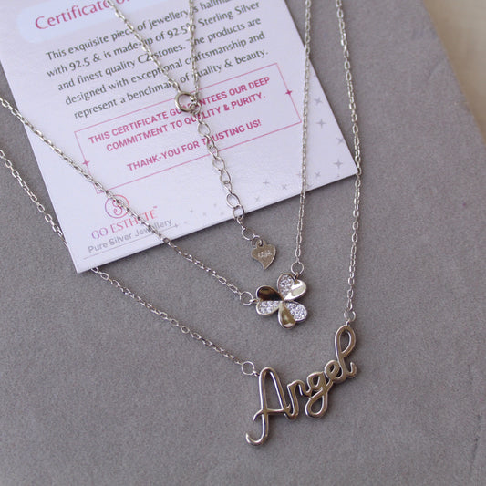 92.5 Pure Silver Double Layered Chain
