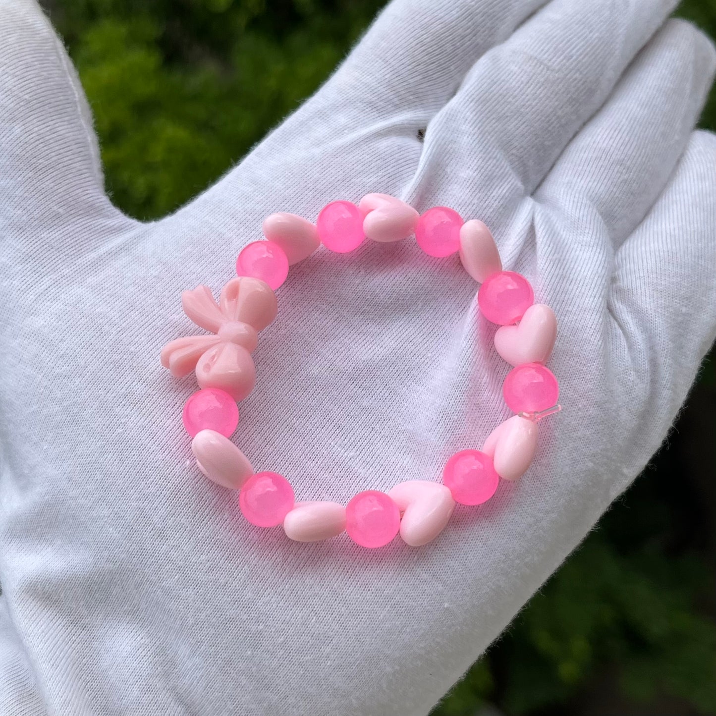Cute Bow & Hearts Bracelet For Girls(set of 5)