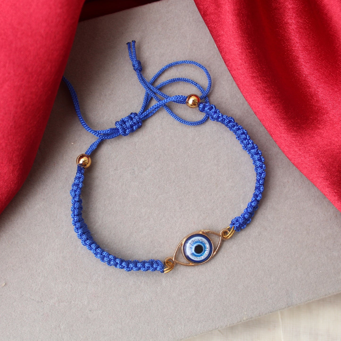 Blue Evil Eye Adjustable Bracelet