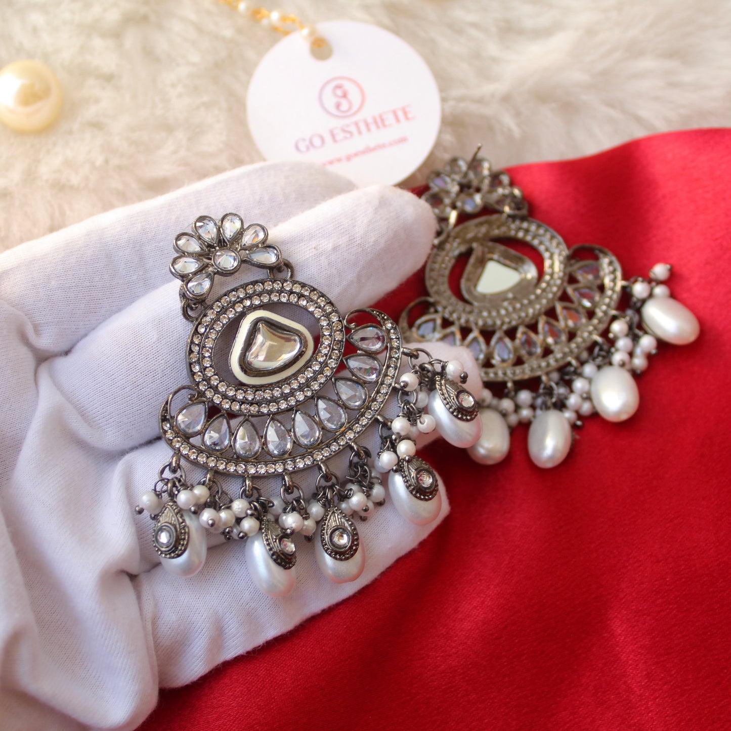 Stunning Black & White Earrings