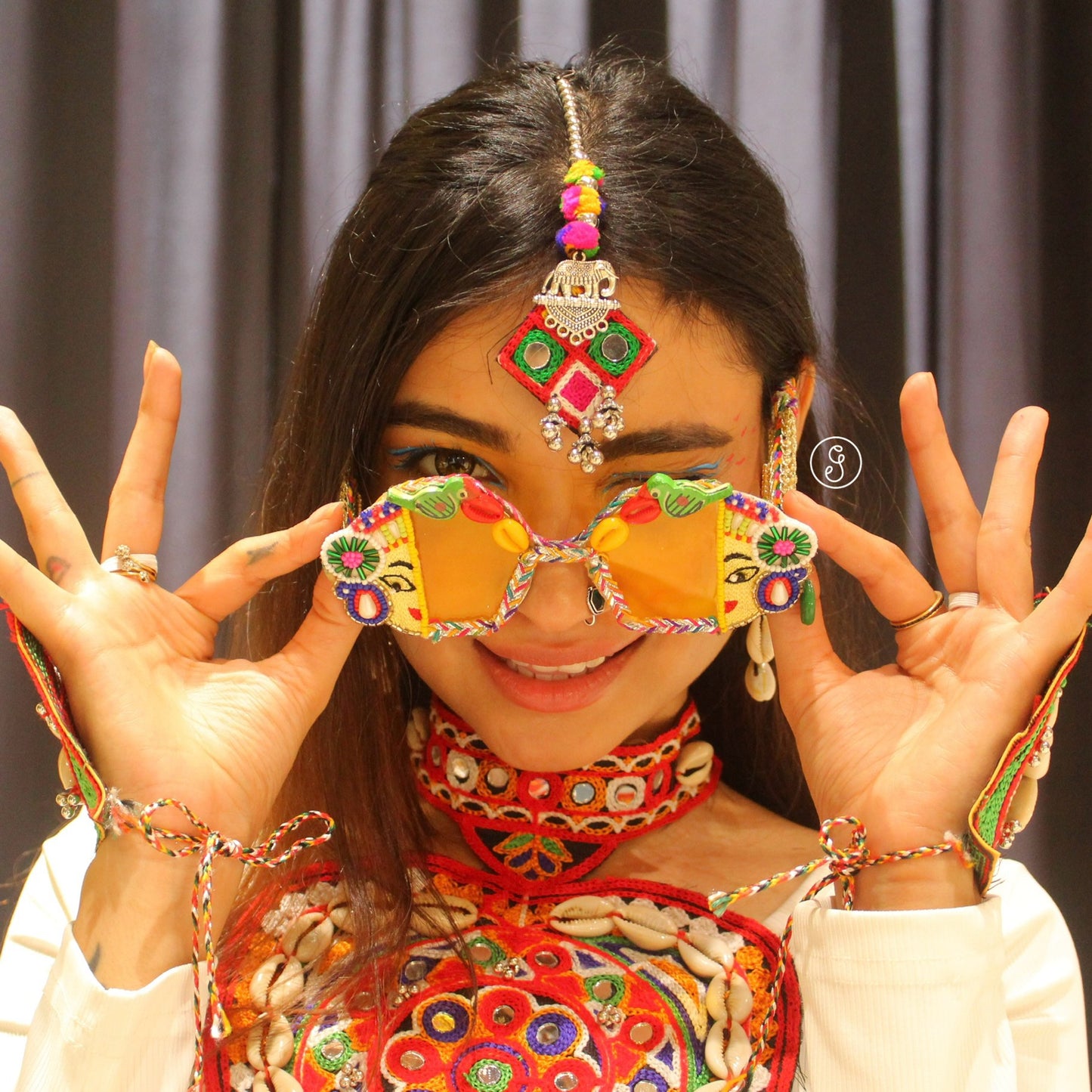 Handcrafted Durga Design Navratri Goggle