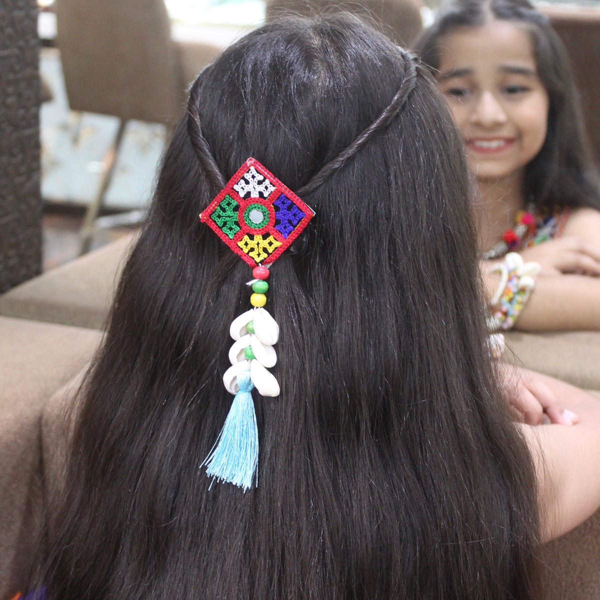Festive Multicoloured Hair Brooch Clip (Assorted Colors)