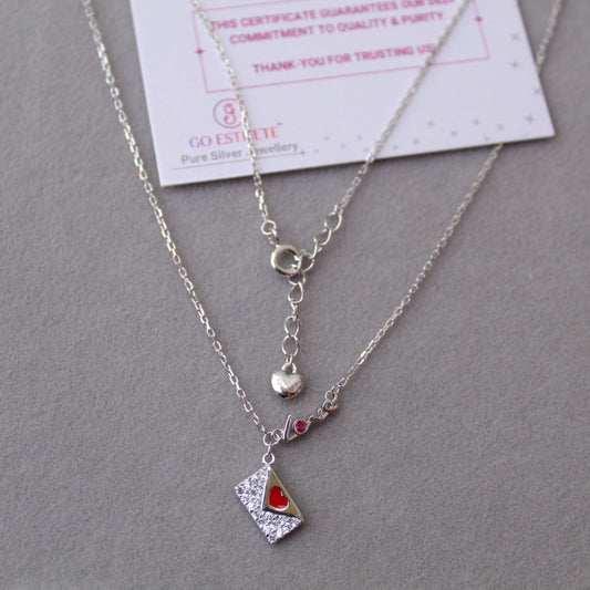 92.5 Sterling Silver Chain With ‘Love’ Pendant