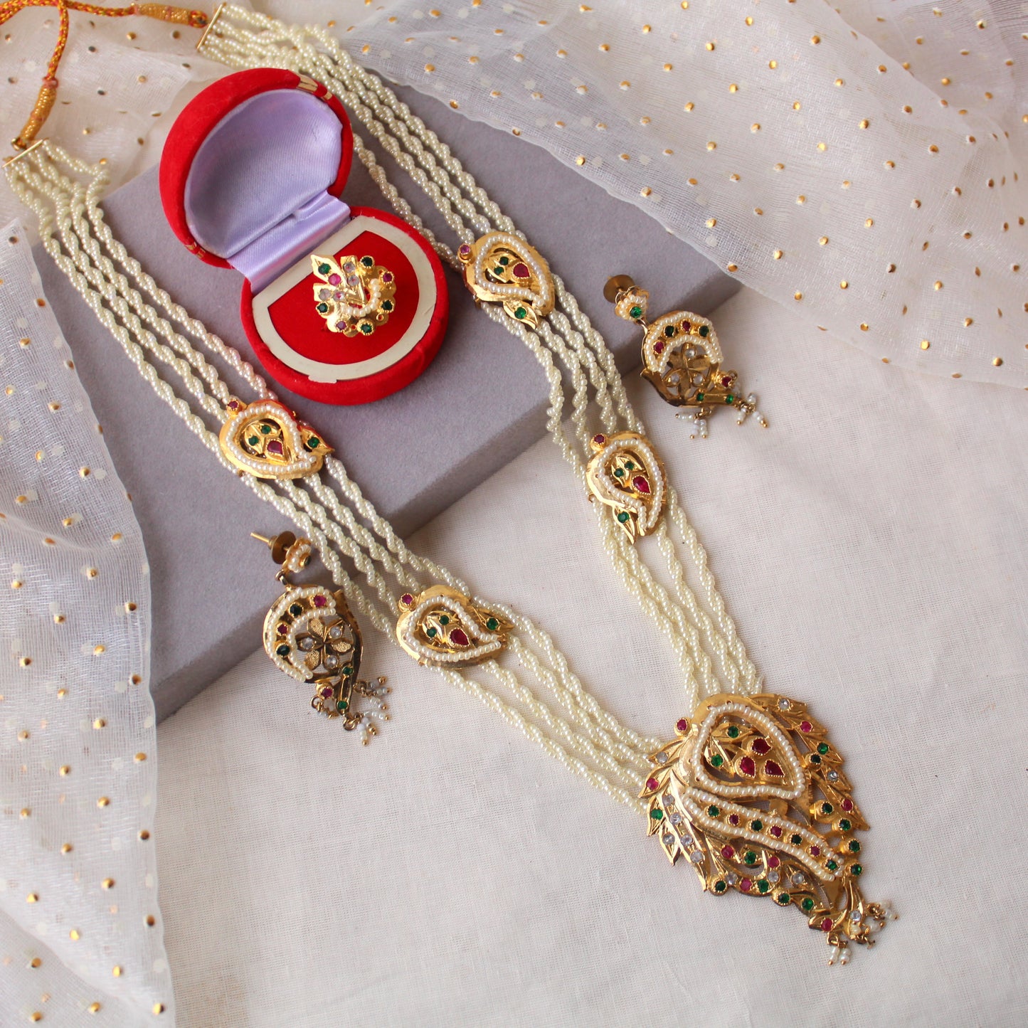Handcrafted Heritage Pacchi Necklace Set