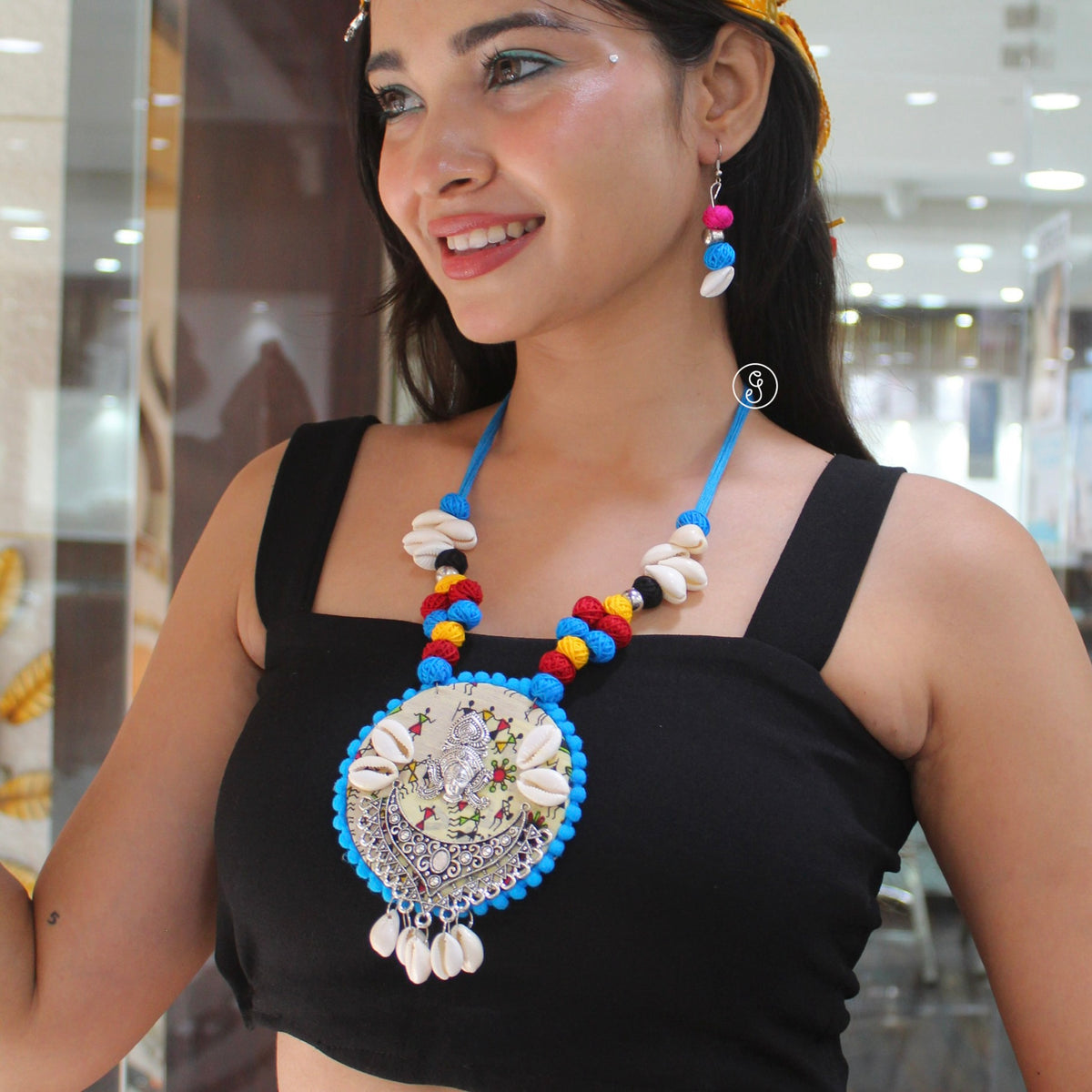 Beautiful Fabric Based Handcrafted Necklace Set