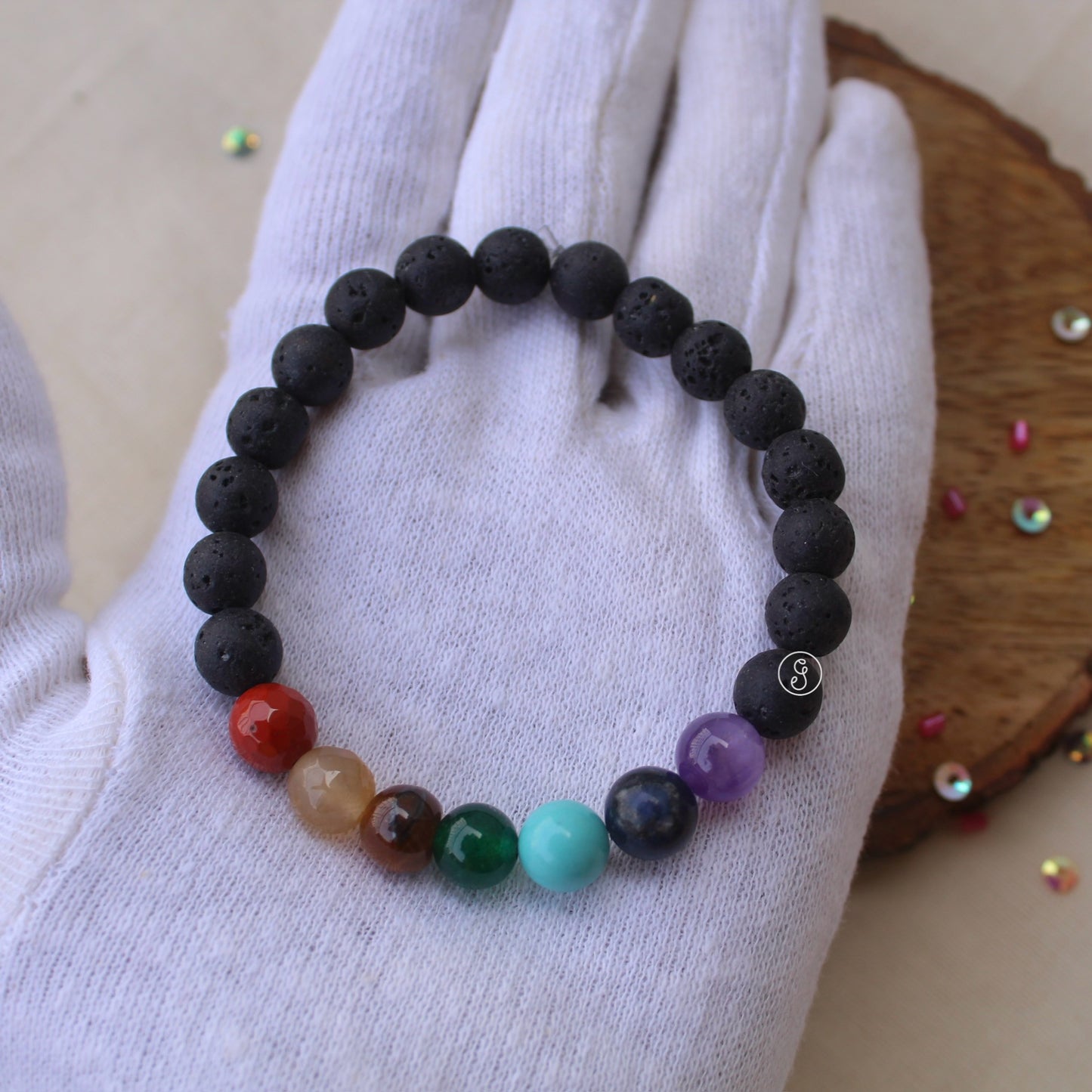 7 Chakras Beads Stretchable & Unisex Bracelet