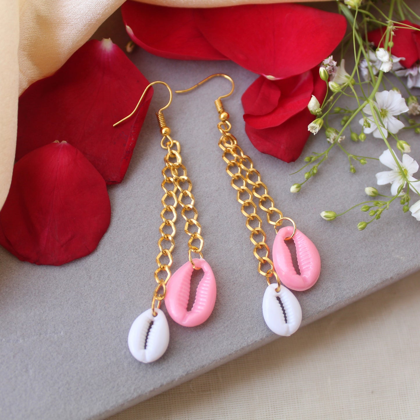 Pretty Shell Design Hook Earrings