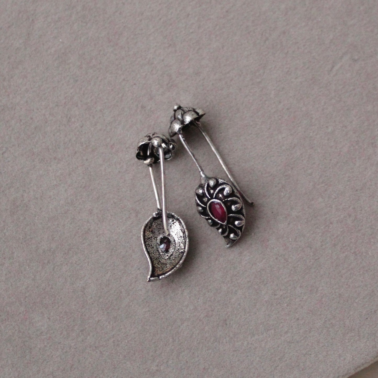 Oxidised Silver Ear-cuff Bugatti/ Bugadi Earrings