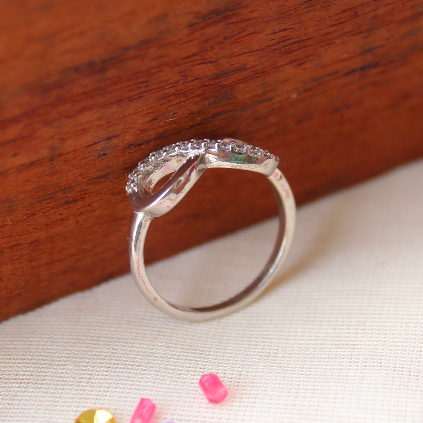 92.5 Sterling Silver Infinity Design Ring