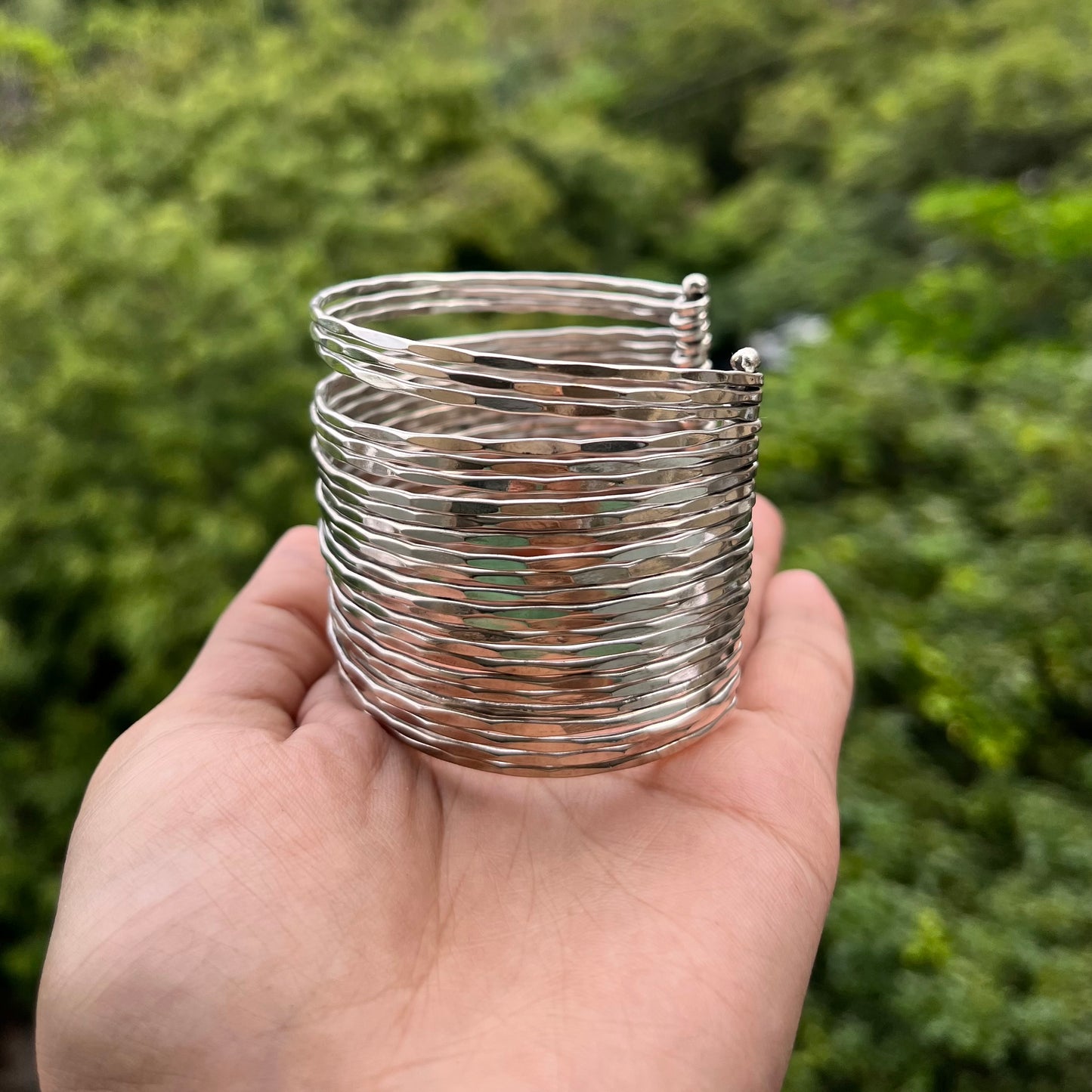 Stunning Silver Stack Style Bracelet