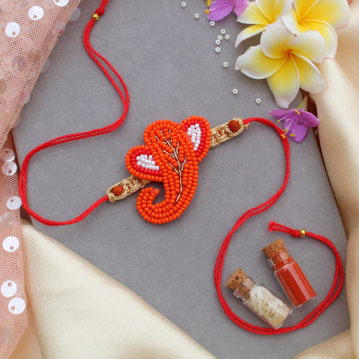 Handcrafted Beaded Ganesha Rakhi