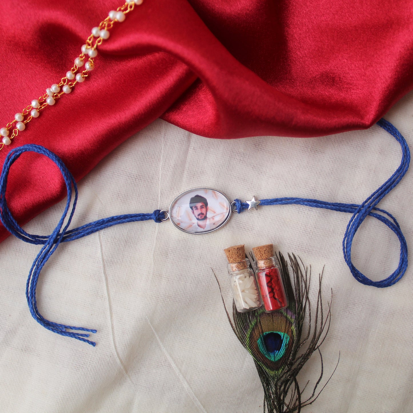 Elegant Custom Photo Rakhi For Rakshabandhan