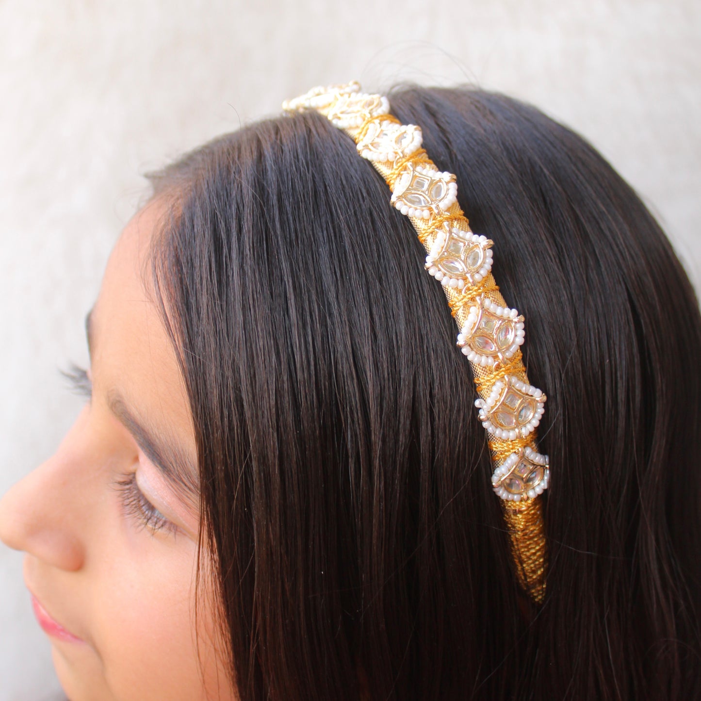 Beautiful Kundan Charms Hair-band