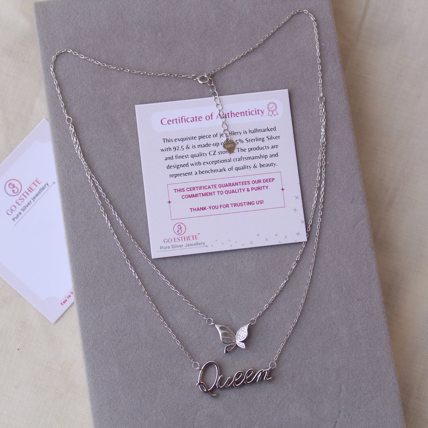 92.5 Pure Silver Double Layered Chain