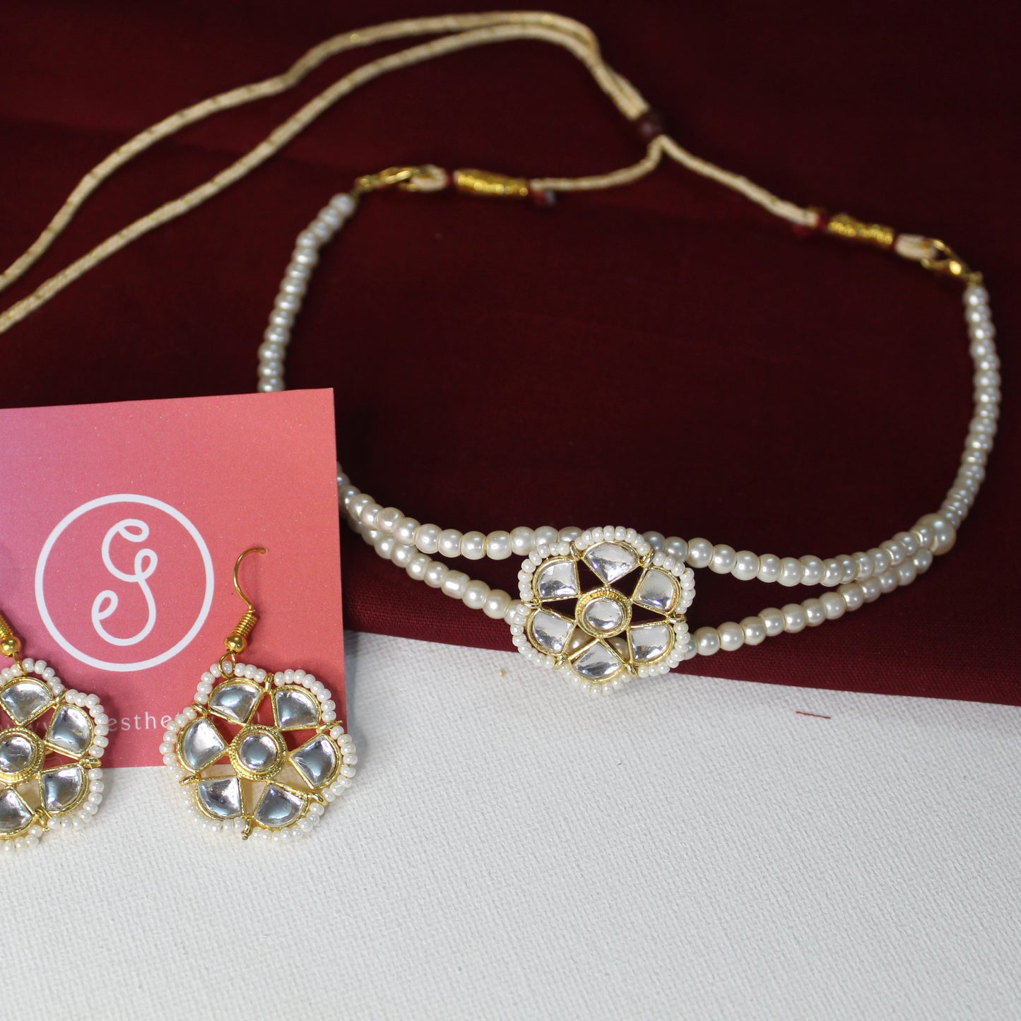 Anmol’s Kundan & Pearls Choker Necklace Set