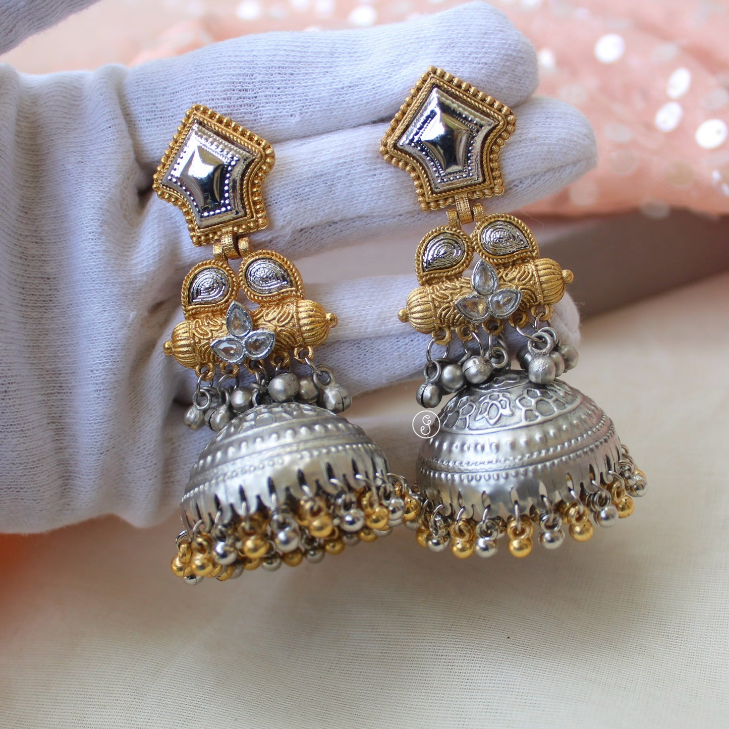 Fusion Dual Tone Stunning Long Jhumki