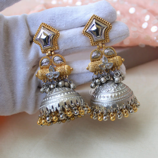 Fusion Dual Tone Stunning Long Jhumki