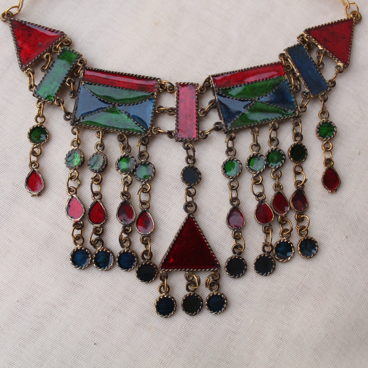 Stunning Multicolour Meenakari Fusion Neck-Piece