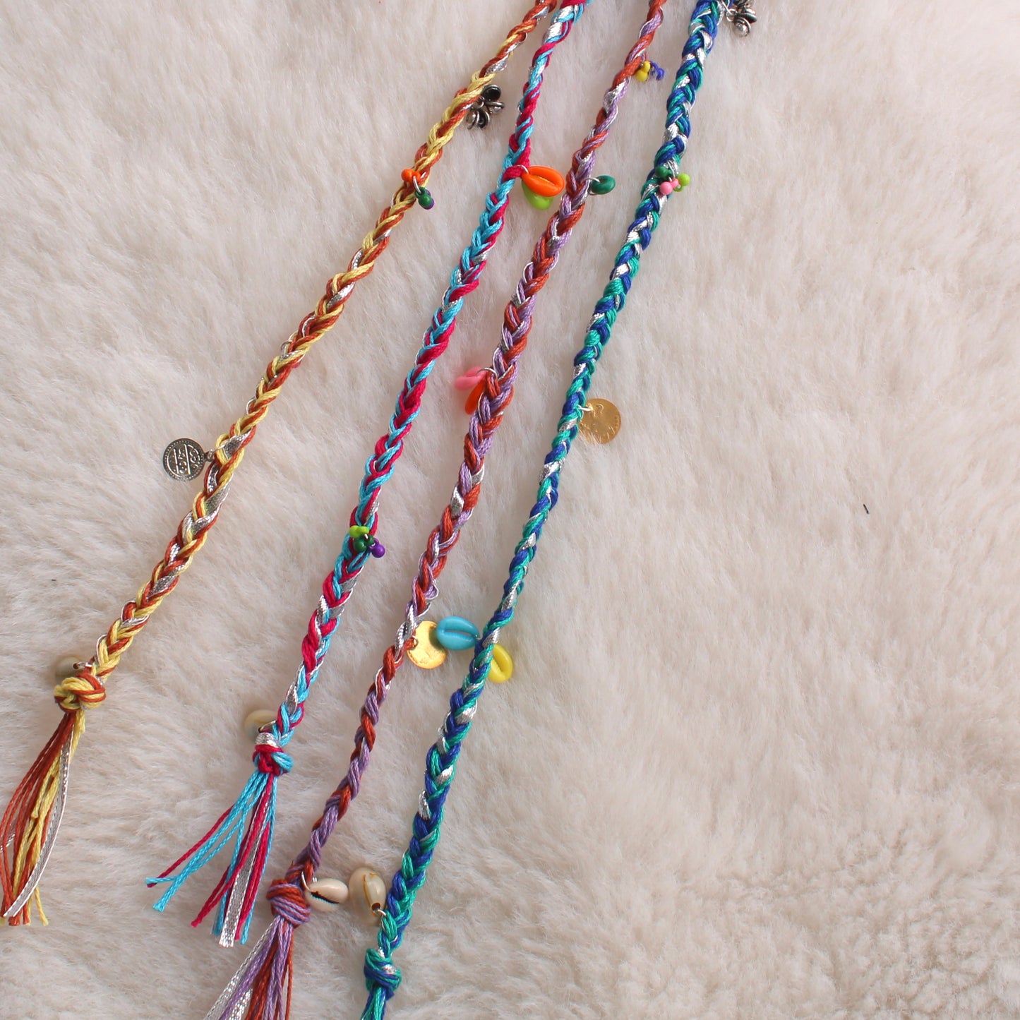Multicolour Hair-String Clips (Set of 4 Strings)