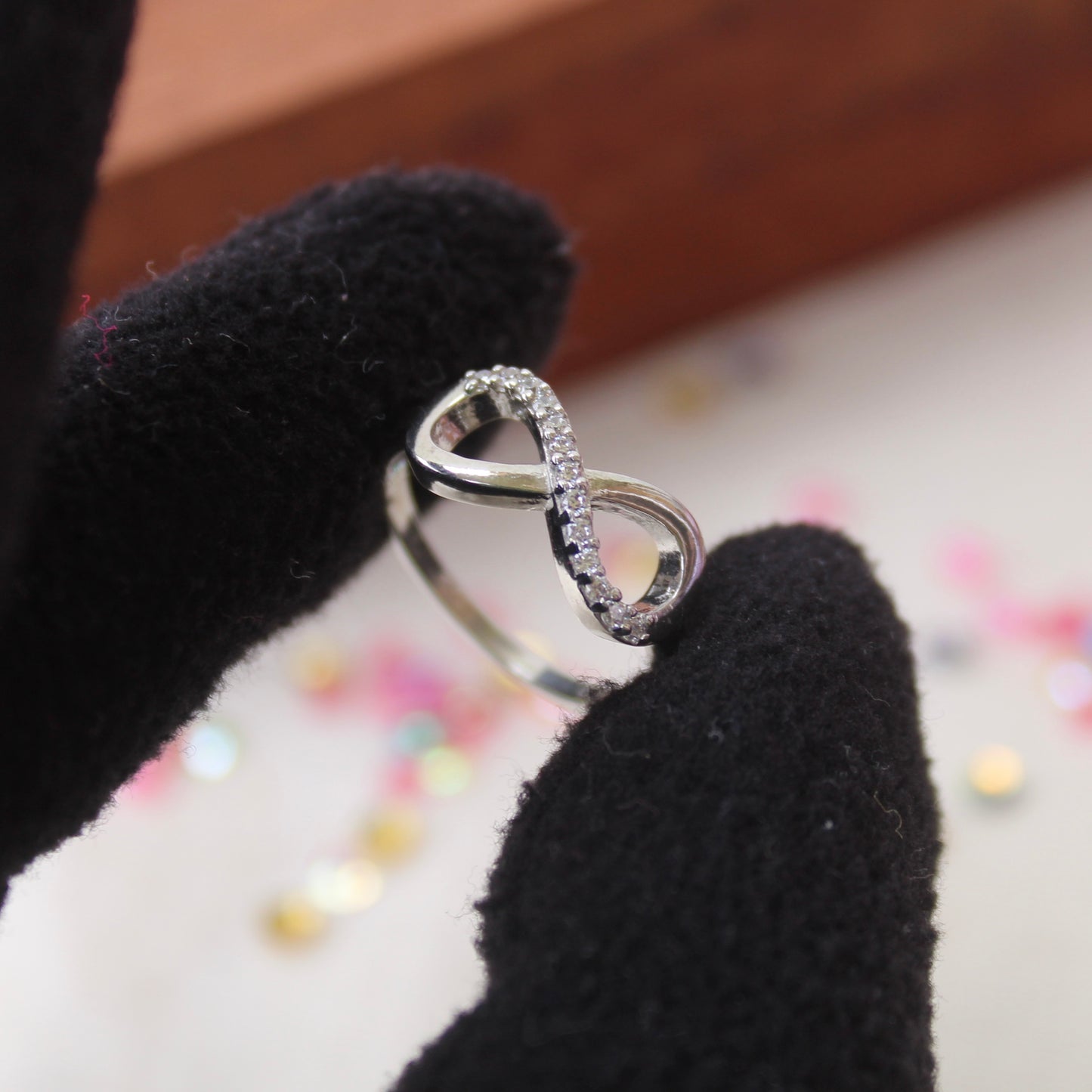 92.5 Sterling Silver Infinity Design Ring