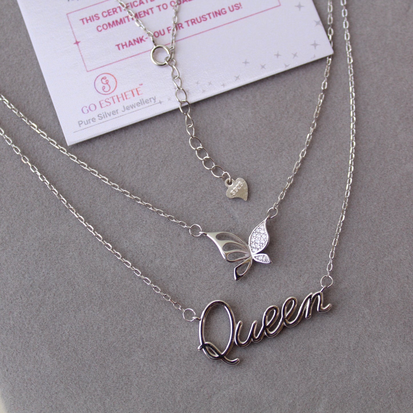 92.5 Pure Silver Double Layered Chain