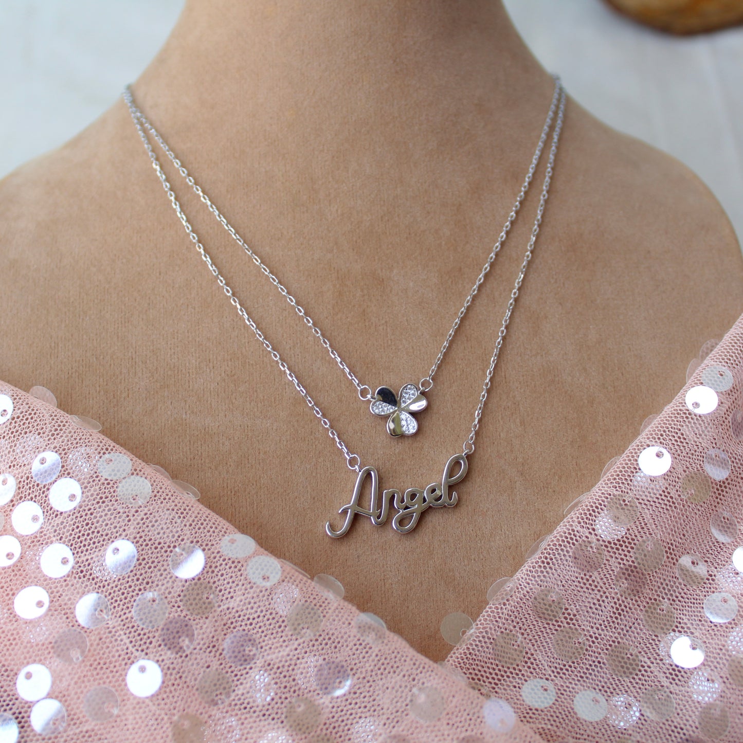 92.5 Pure Silver Double Layered Chain