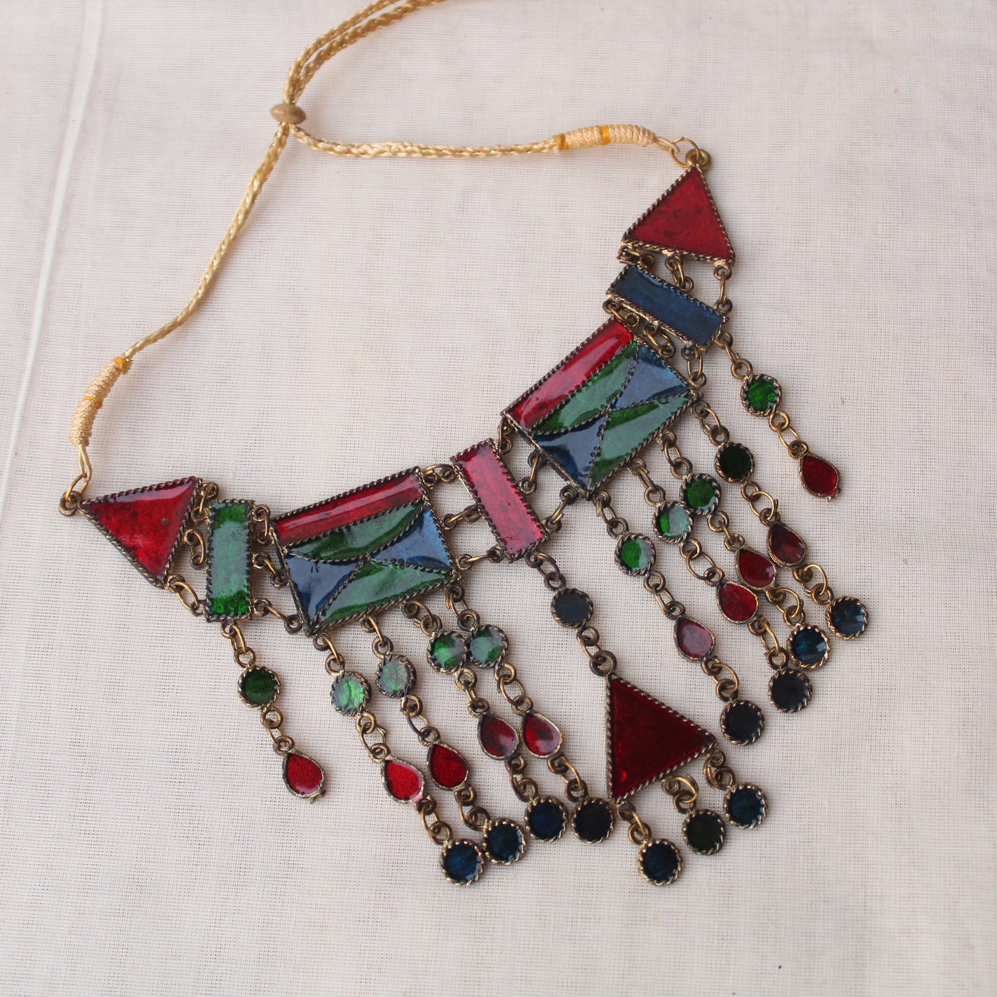 Stunning Multicolour Meenakari Fusion Neck-Piece