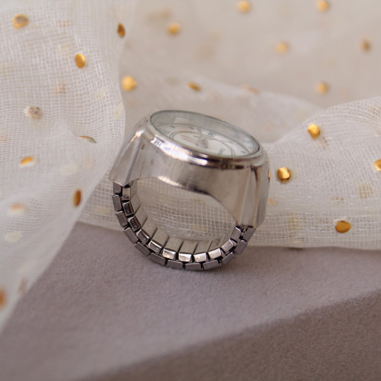 Super Stylish Silver Finger Ring Watch