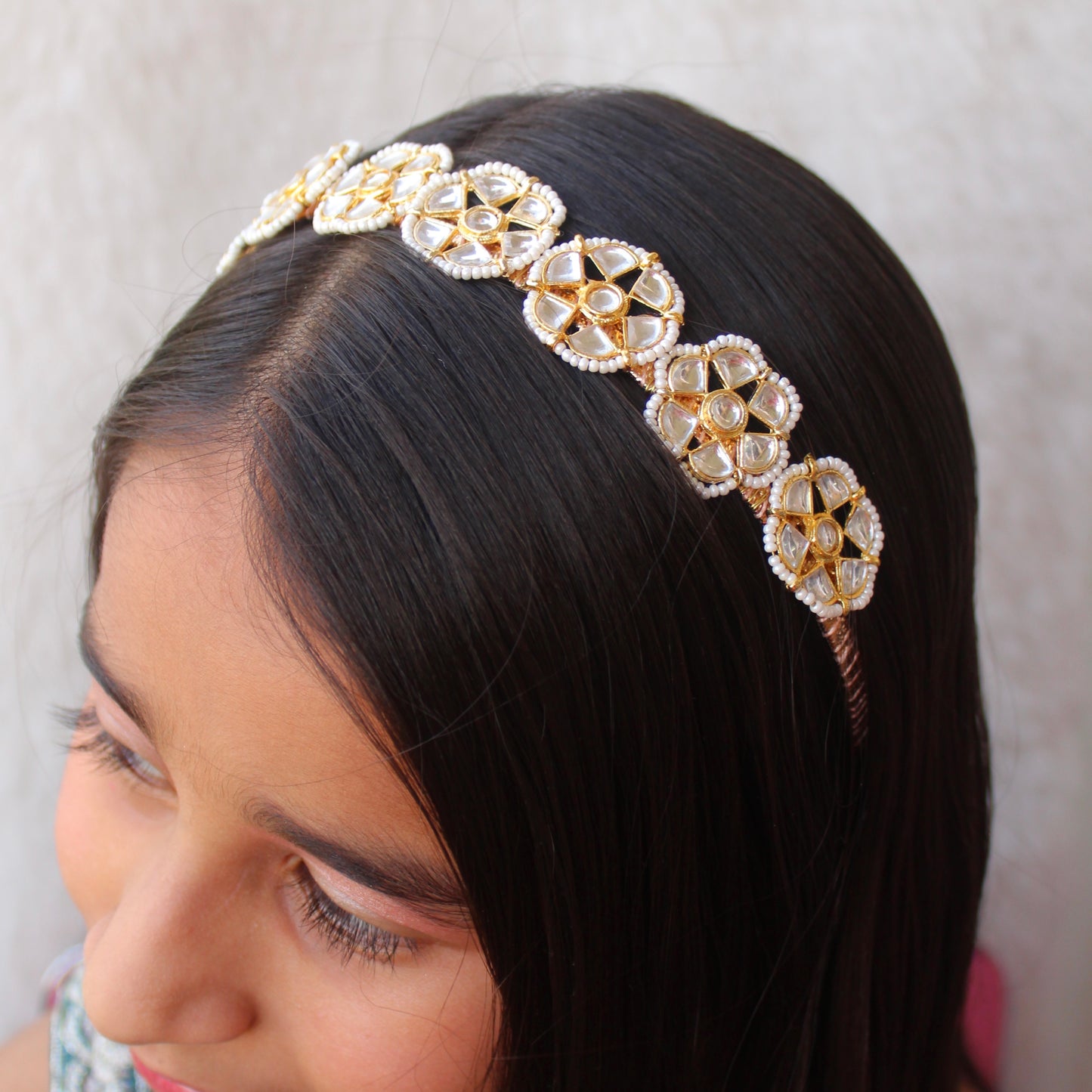 Elegant Kundan Charms Hairband
