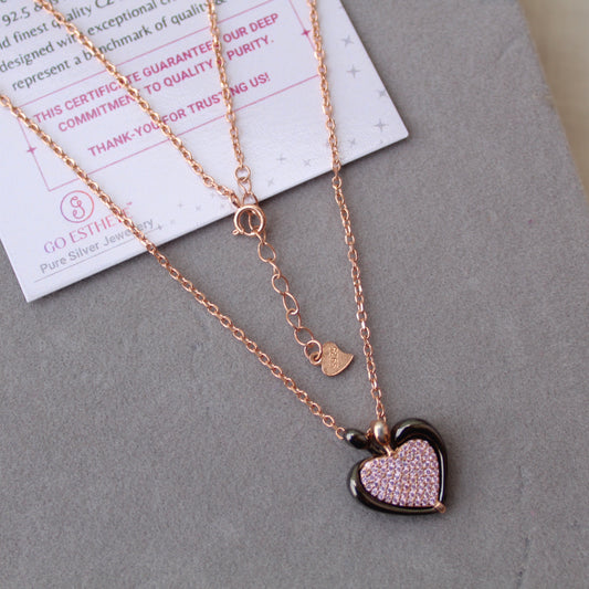 92.5 Pure Silver Chain With ‘ILU’ Hug Design Pendant