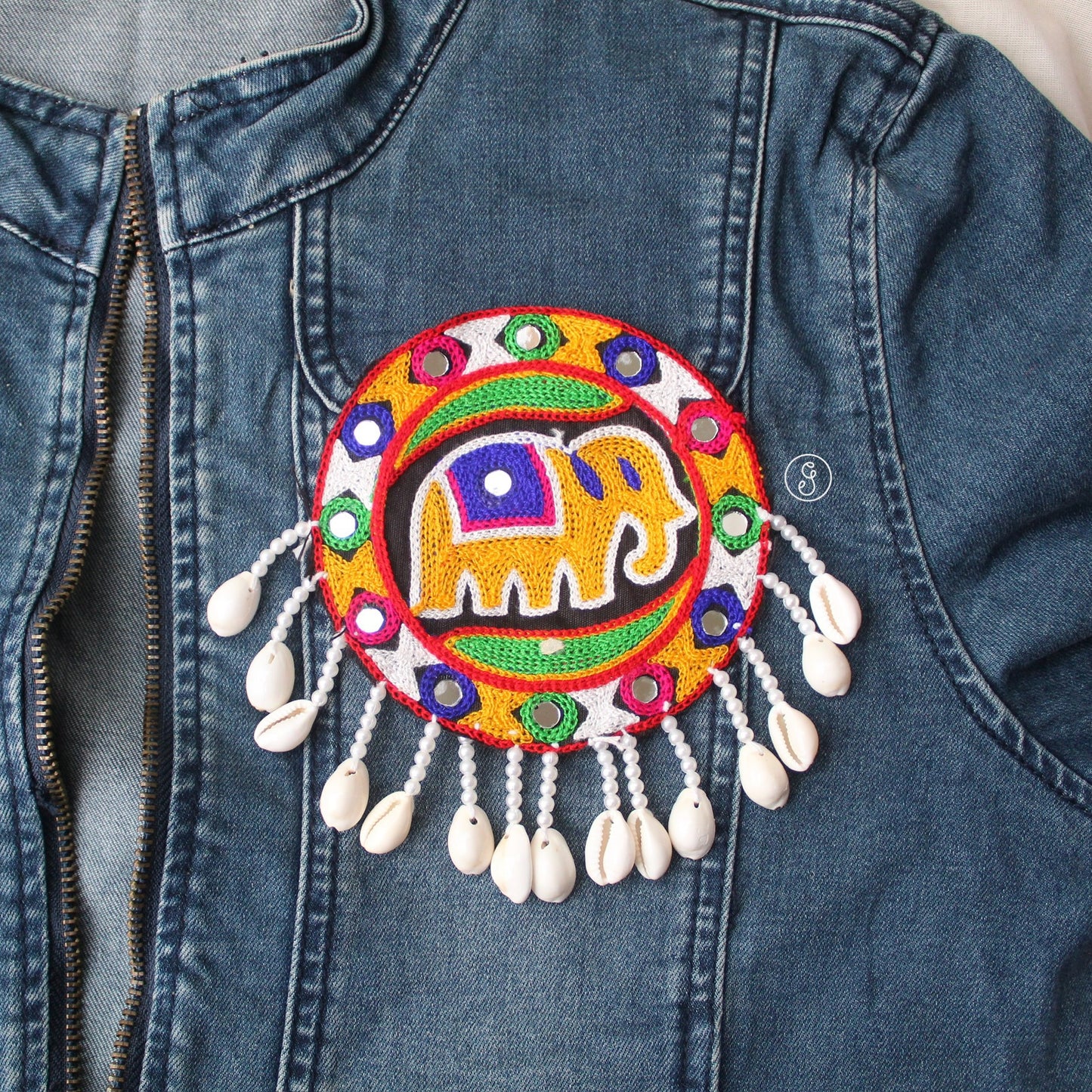 Colourful Gamthi Embroidered Patch