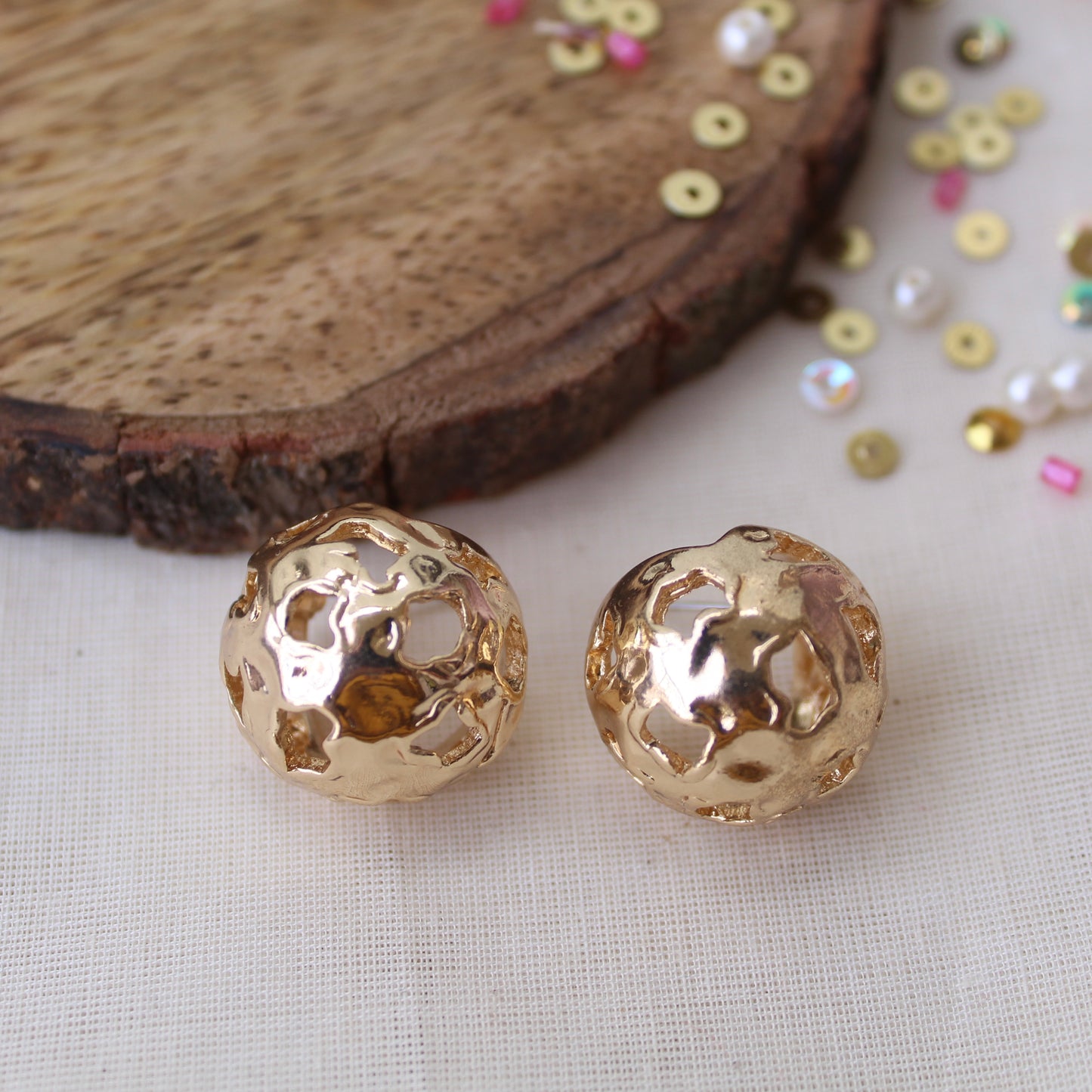 Celebrity Special Golden Anti-Tarnish Studs