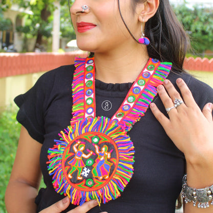 Kutch Embroidered Gujarati Necklace Set