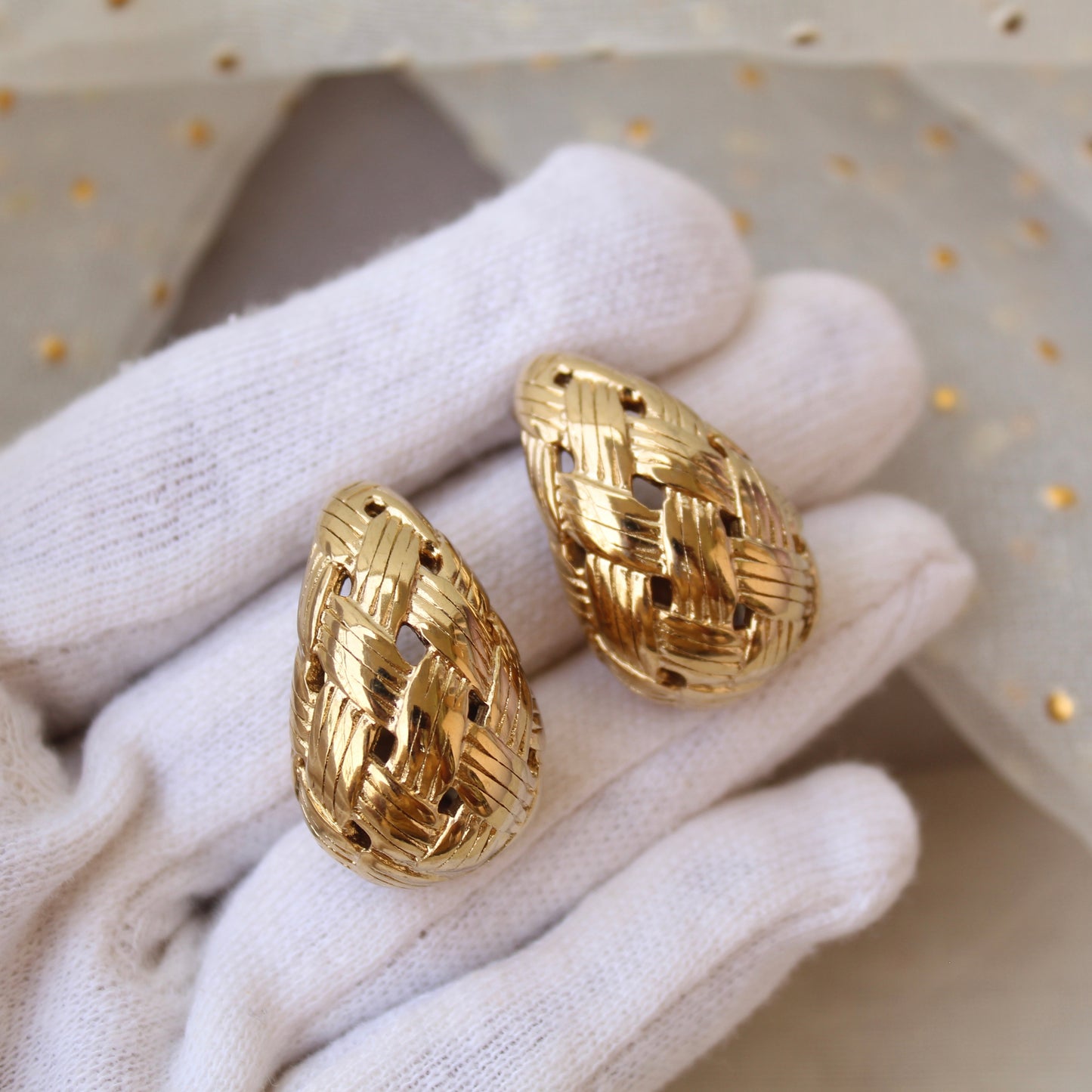 Golden Anti-Tarnish Celebrity Choice Studs